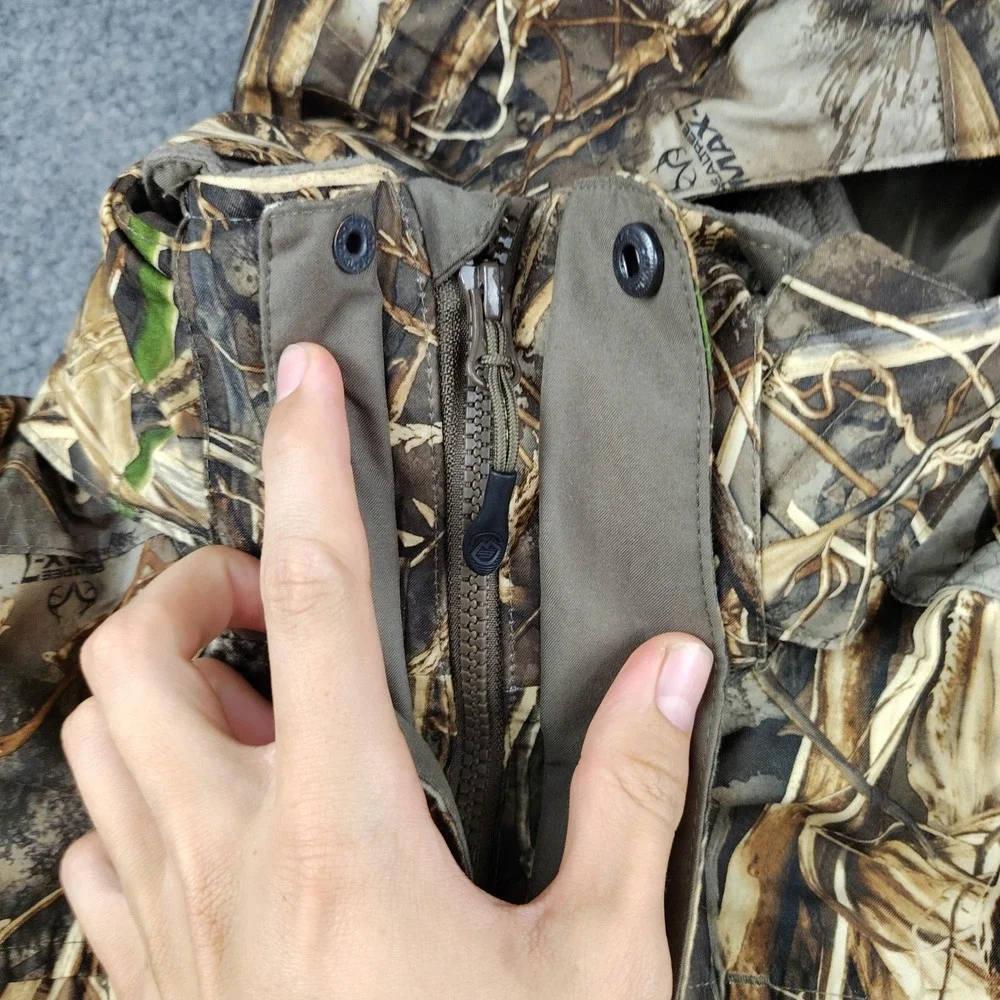 Magellan Outdoors Realtree Max-7 Camo Hunting Jacket Hooded Parka Mens Large